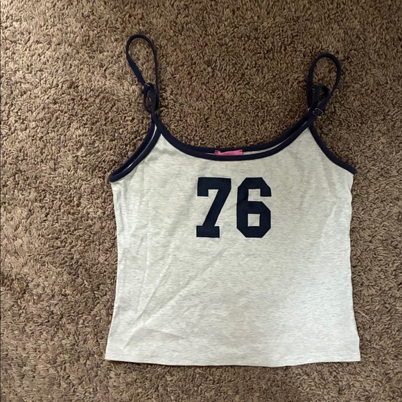 Edikted Light Gray Tank with Navy Trim - Picture 6 of 6